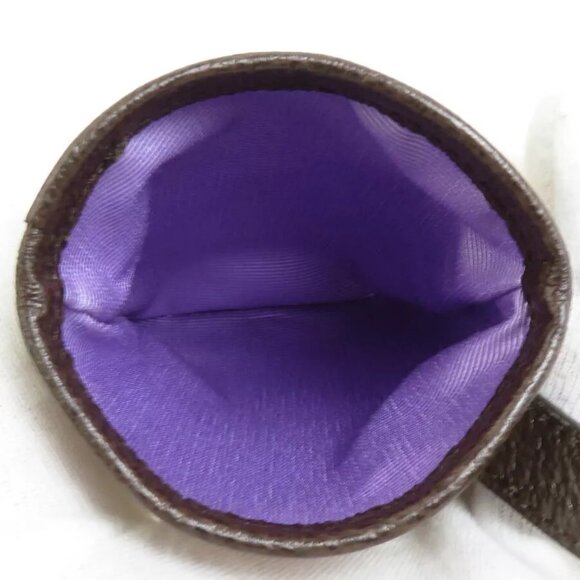 Auth BVLGARI Charm Greige/White/Brown Canvas/Leather/Silvertone - e59982a - Picture 6 of 8